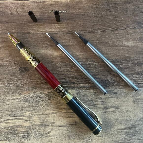 Luxury Brass Ball Point Pen w/ two refills - Picture 4 of 4